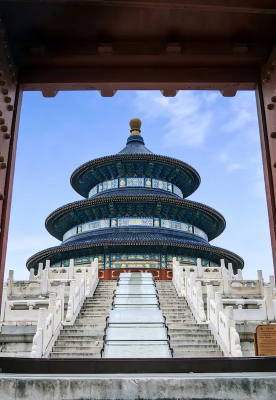 Angled View of the Hall of Prayer for Good Harvests Gate