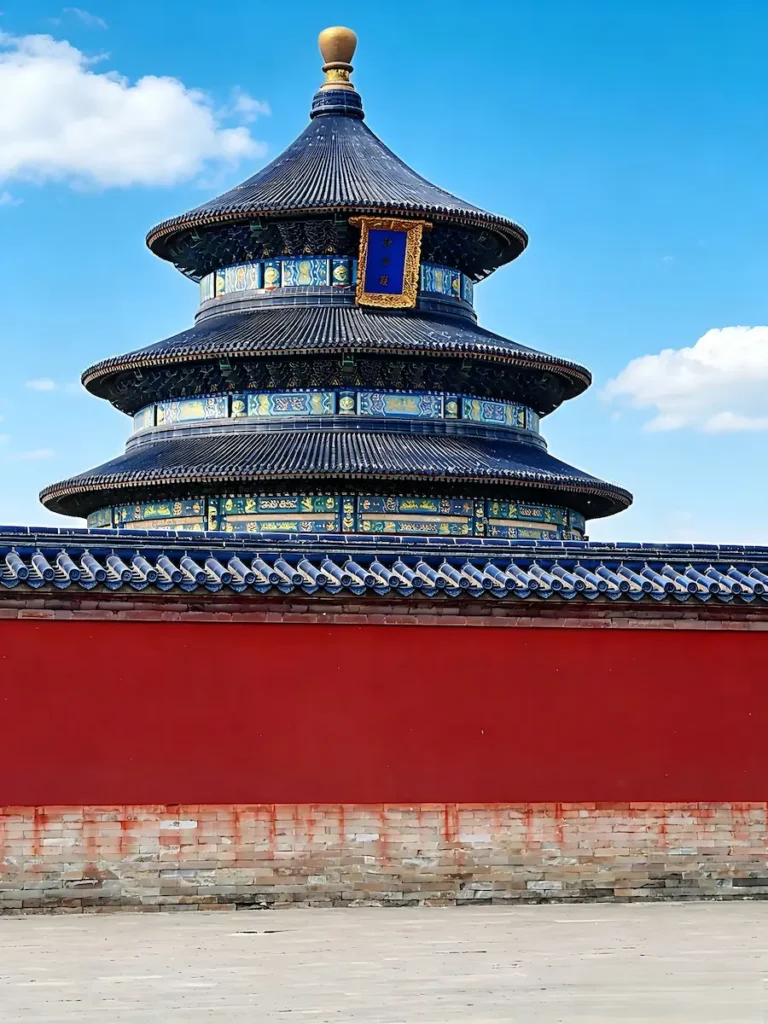 The long red-walled corridor west of the Hall of Prayer for Good Harvests