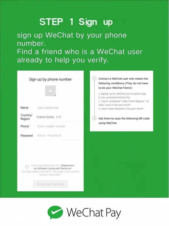 sign up WeChat
