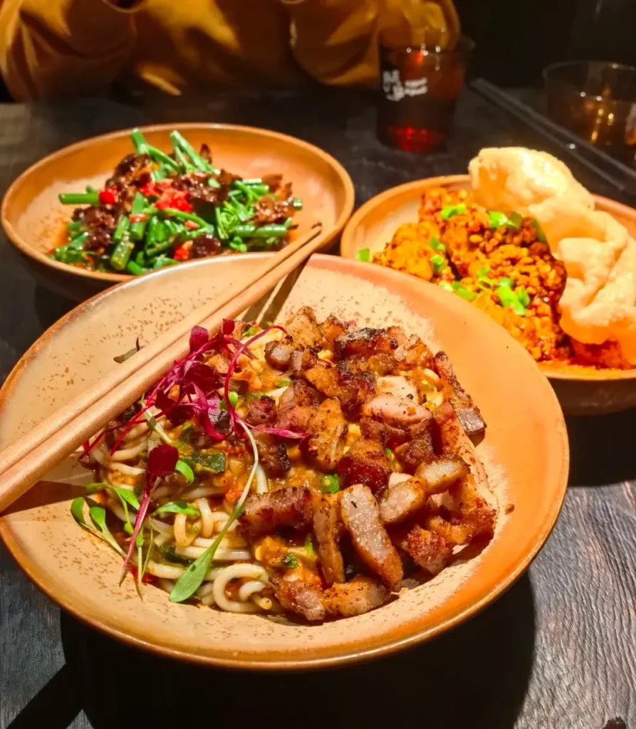Grilled Pork Belly + Pounded Rice Noodles