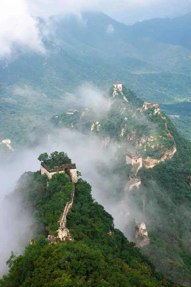 Morning mist of Jiankou Great Wall