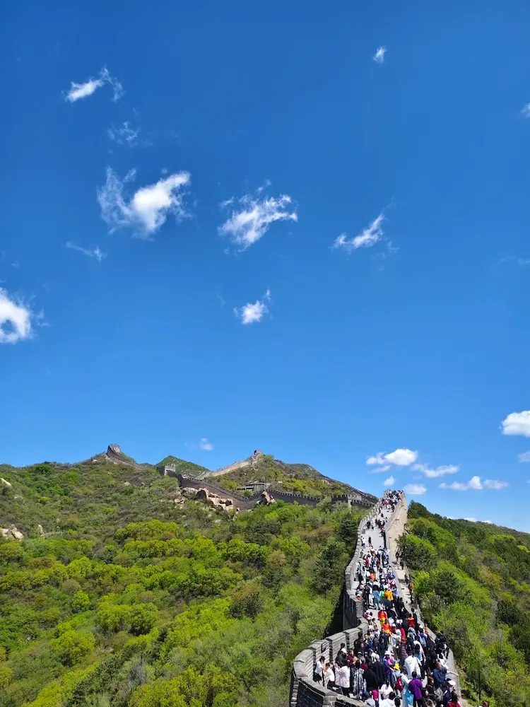 Pictures of tourists on Badaling Great Wall