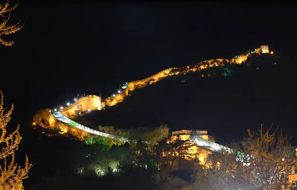 The Great Wall at night after 8 p.m.