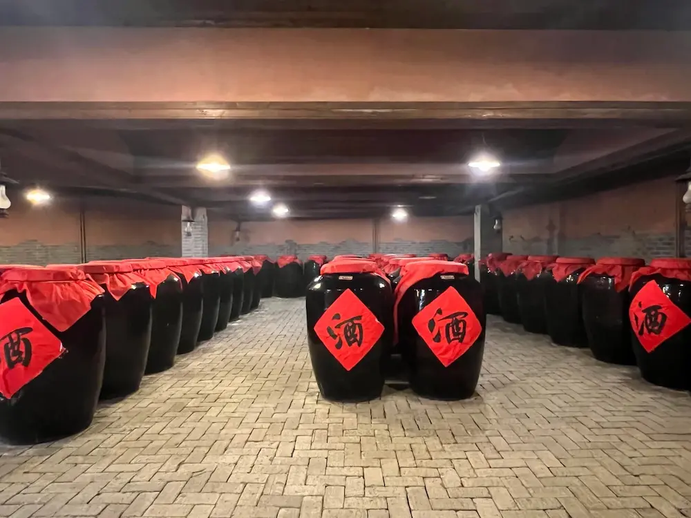 Wine jars in the wine cellar of Gubei Water Town