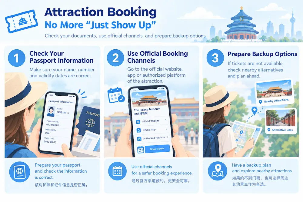 A Three-Step Travel Guide to Booking Attractions