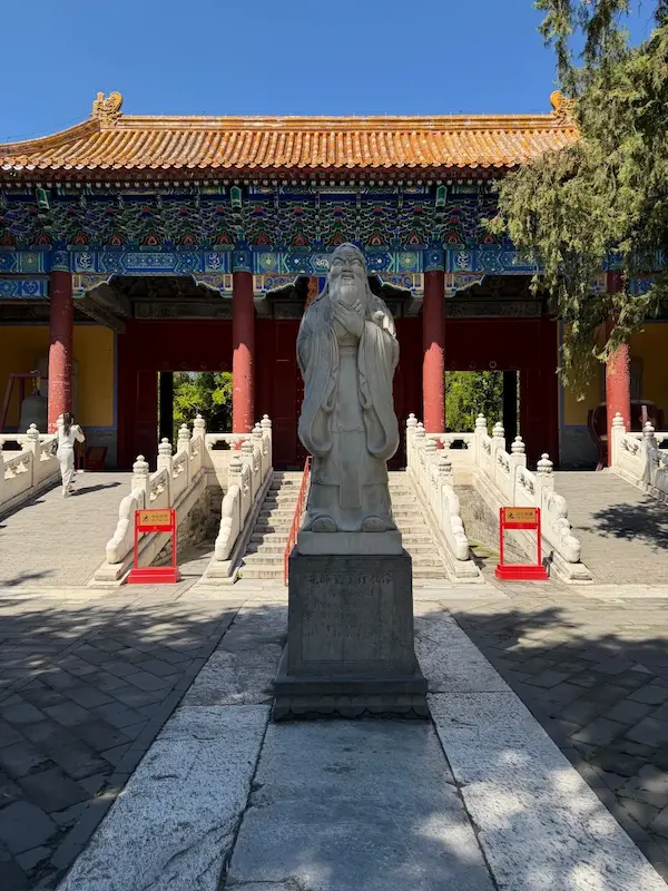 The Statue of Confucius in Front of the Dacheng Hall
