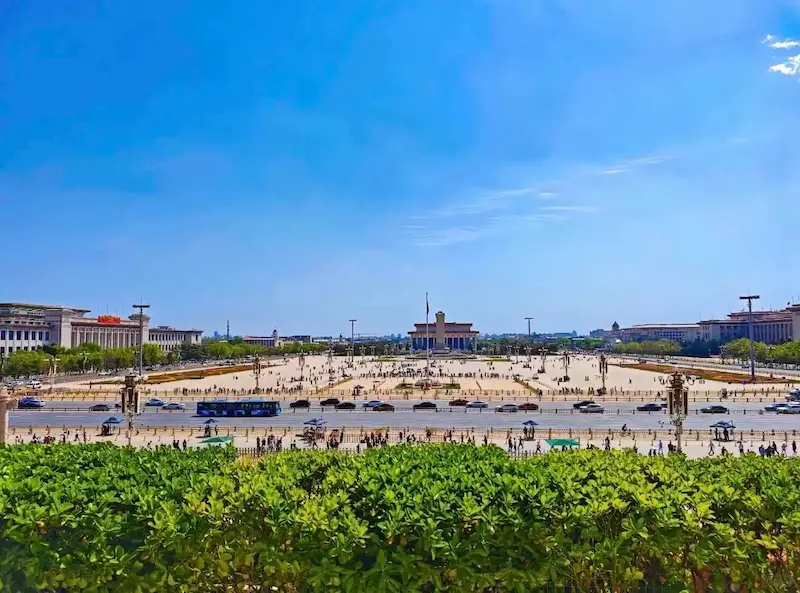 A rendering of the view looking south from the platform of the Tiananmen Gate Tower
