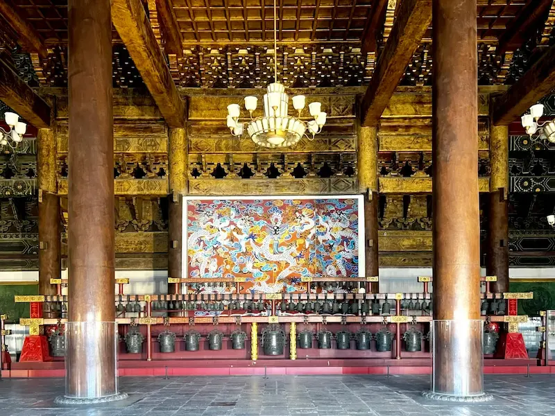 Colorful Nine-Dragon Solid-Gold Enamel Painting