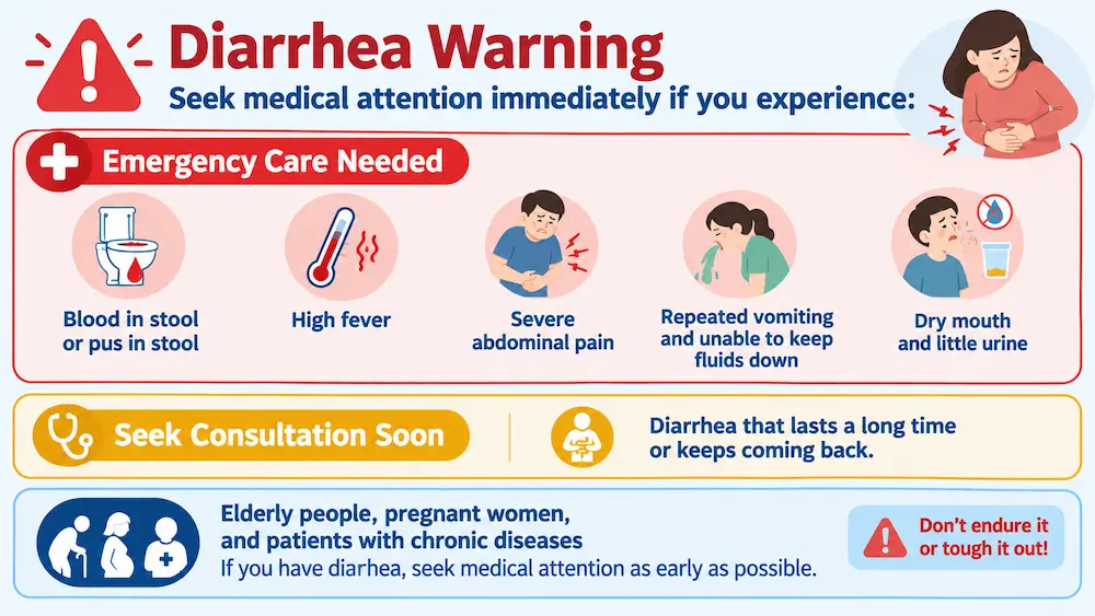 Diarrhea Warning and Medical Care Guidelines