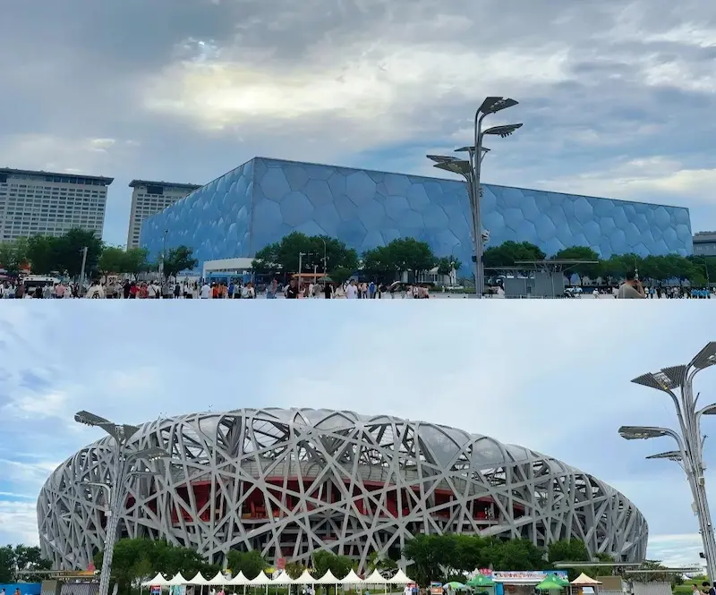 Photos of the Bird's Nest and Water Cube by Day