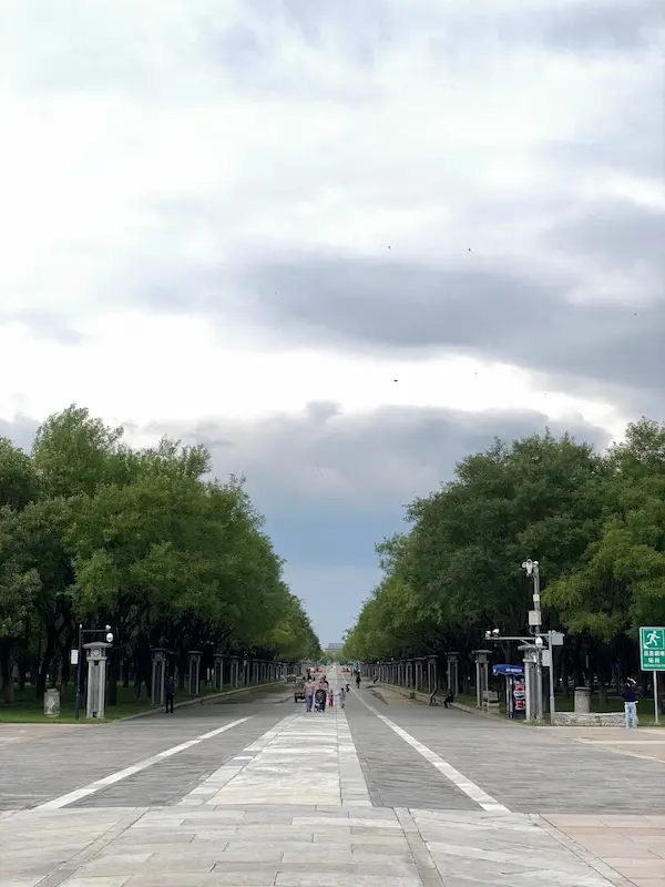 The view looking north from Yongdingmen Square