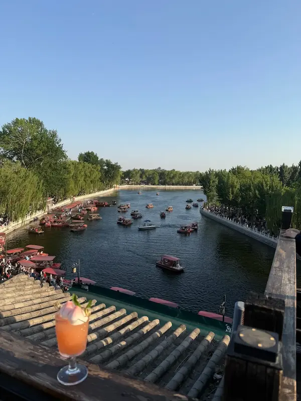 View of Shichahai from the Tangfang Coffee Terrace