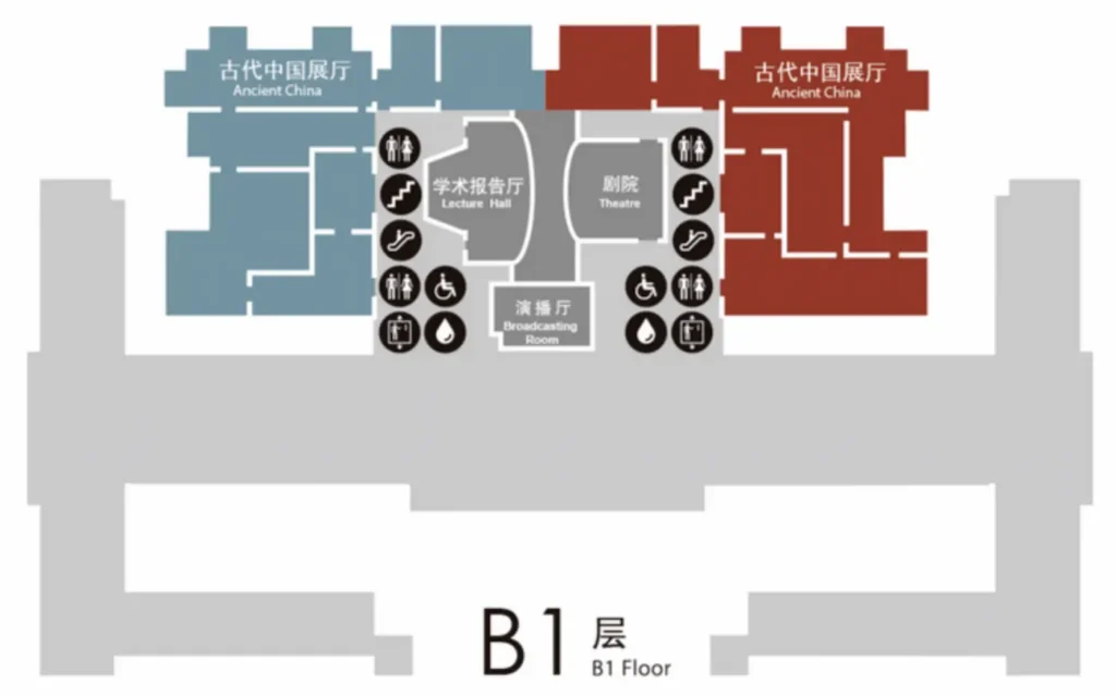 Floor Plan of Level B1 at the National Museum of China